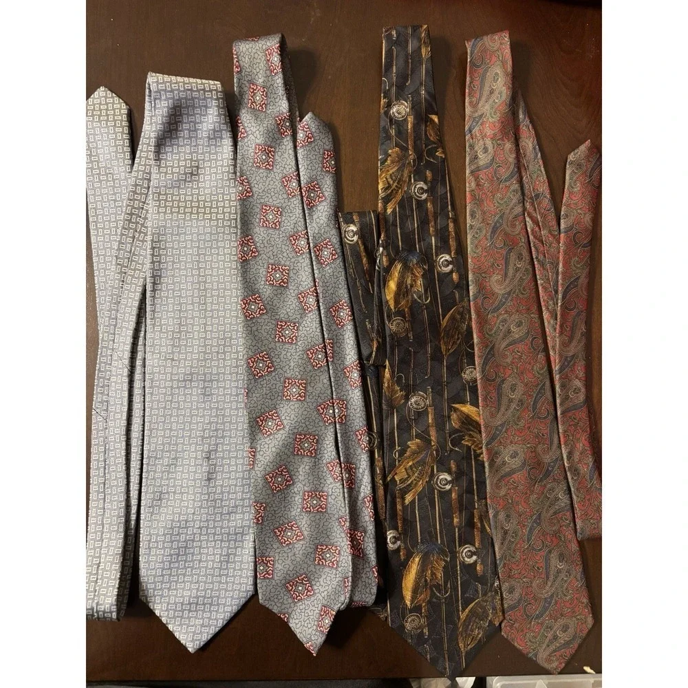 4 Men's Ties Silk Made In Italy Mix Patterns - Ferrel reed - Jos.a.Bank - Campus